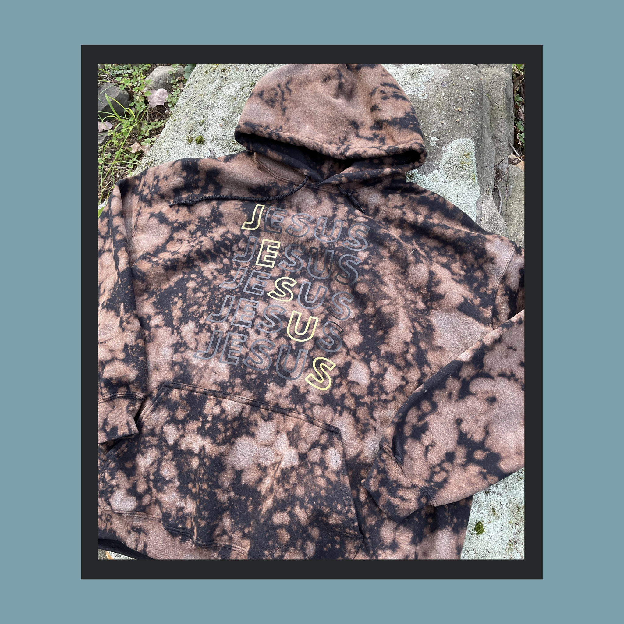Reverse Tie Dye Jesus Hoodie